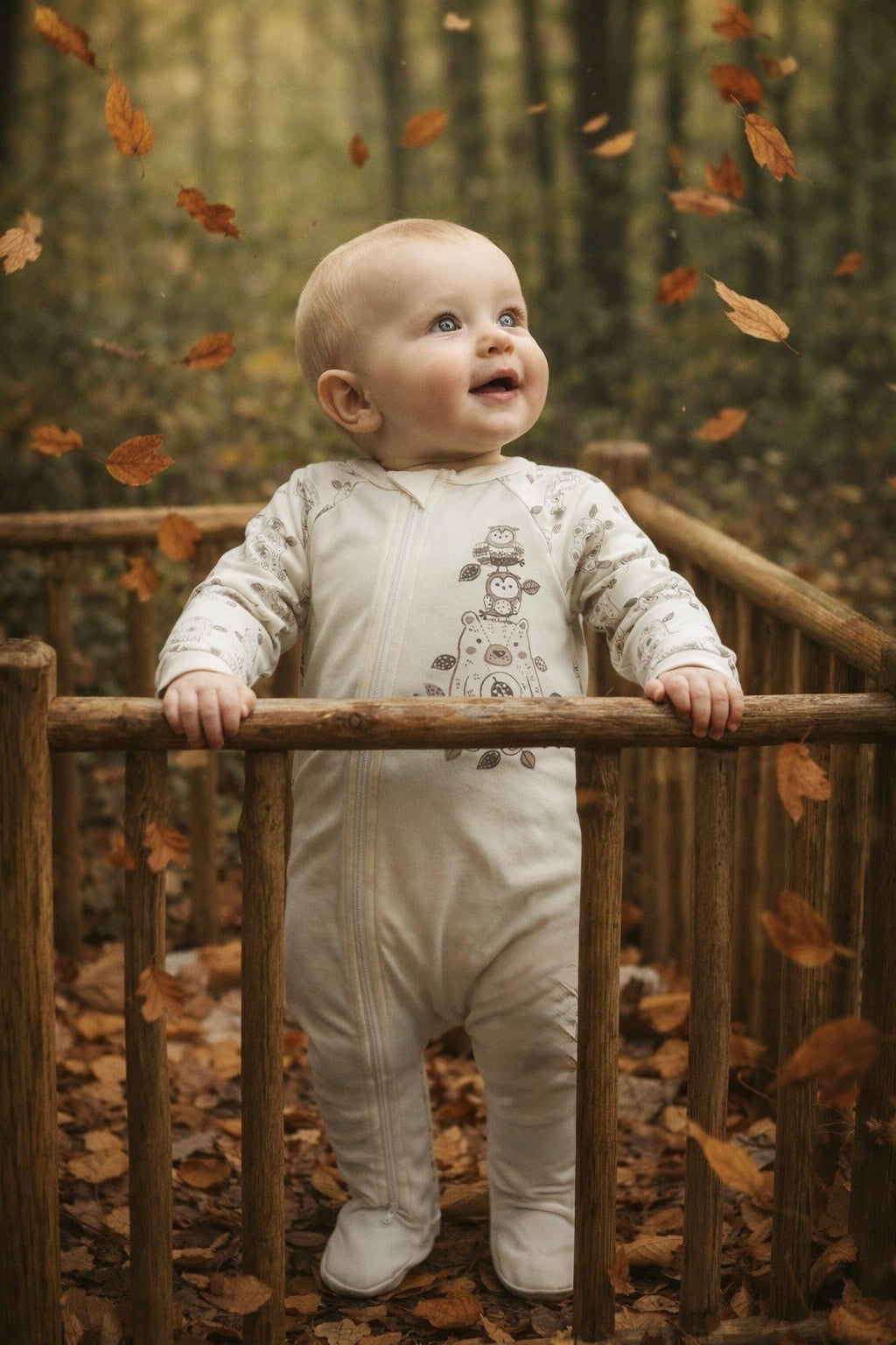 Woodlandia Growsuit Romper with feet