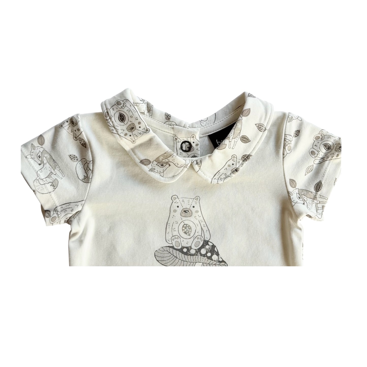 Wildlings Short sleeve Bodysuit with Peter pan Collar